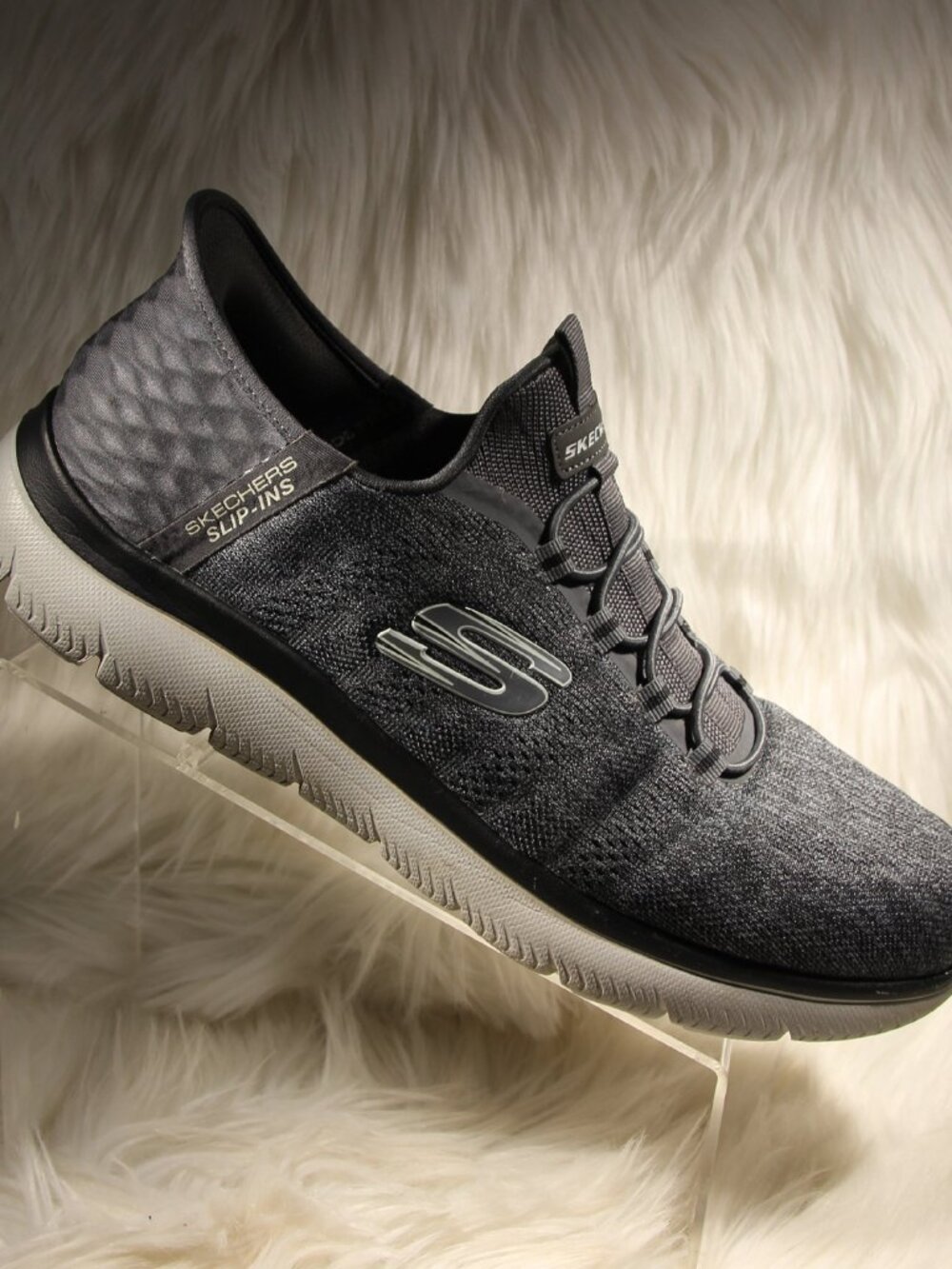 Skechers Hands Free Slip-Ins Men's 11 Wide Charcoal Gray Walking Shoes 232469W